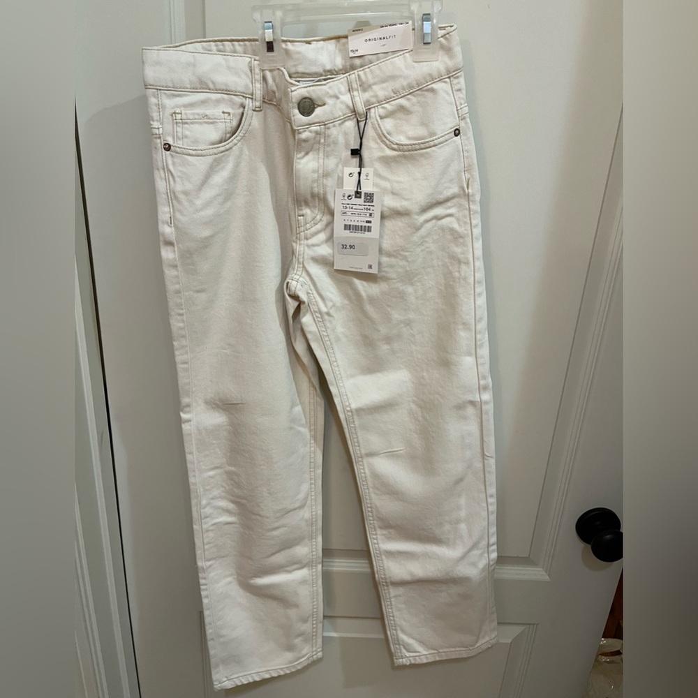 Cream Denim Jeans